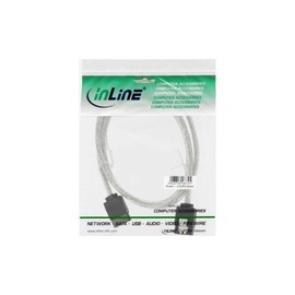 InLine® 18900 SATA Cable, 0.75 m, transparent
