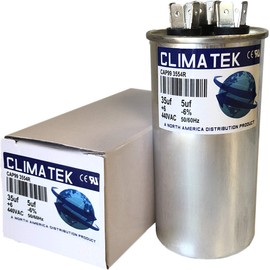 97F9834 - 35 + 5 uf MFD 370 Volt VAC - ClimaTek Round Dual Run Capacitor Upgrade for GE Genteq