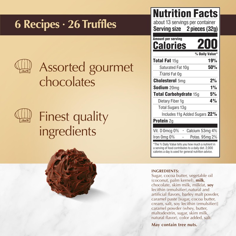 Lindt Gourmet Truffles Chocolate Candy Truffles, Assorted Chocolate Truffles, Christmas