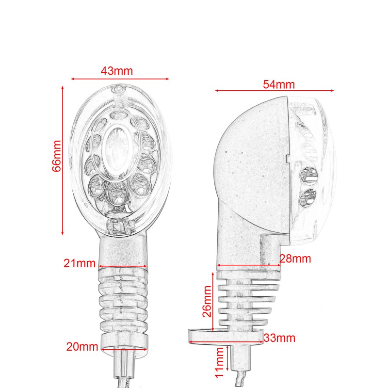 OSBUN Turn Signal Light Indicator Blinker For KAWASAKI NINJA 250R
