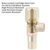 Bathroom Angle Stop Valve Shut Off Quarter Turn Hot Cold