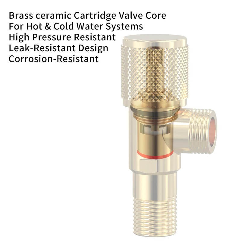Bathroom Angle Stop Valve Shut Off Quarter Turn Hot Cold