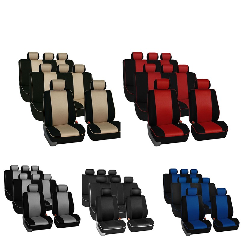 FH Group Car Seat Covers Three Row 8 Seater Cloth