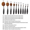 Maquillali 10 Brochas Oval Multifunciones Alta Calidad Envió Gratis