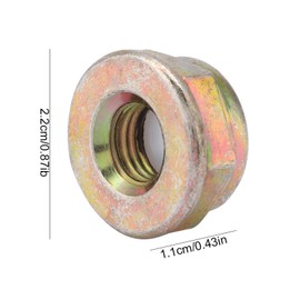 M10 Flange Nut, Metal Universal Left Hand Thread Blade Nut M10x1.25 Replacements Brush Cutter Trimmer Accessories Gold