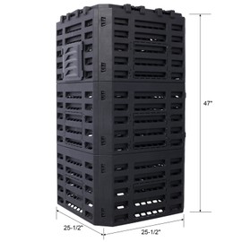 ESDDG 132 Gallon Garden Composter Bin Outdoor Fast Creation Fertile Soil Compost Bin