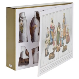 Carousel Home and Gifts Large Traditional Deluxe Christmas Nativity Set Scene With 10 Detailed Figures