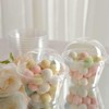 TABLECLOTHSFACTORY 50 Pack Clear Dome Lid Plastic Dessert Parfait Cups,