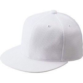Zett BH181T Baseball Rokpo Flat Brim Cap, White (1100)