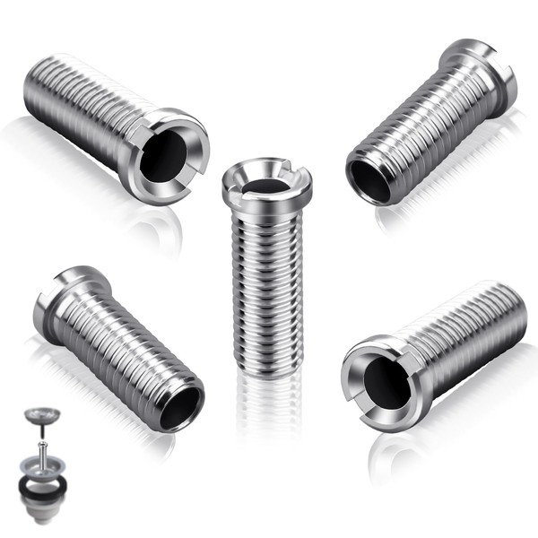 SWTYExt 5 Pieces Hollow Screw Sink 25mm Hollow Screw Stainless