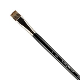 Creative Mark Hamburg Premiere Professional Oil Painting Brushes - Bright #16 Oil Paint Brush - Handmade in Germany, Natural & Synthetic Hair Blend, Long Triple-Lacquered Birch Handle