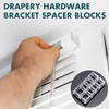 Innconee 8 Pcs Bracket Spacer Blocks Curtain Spacers for Drapes
