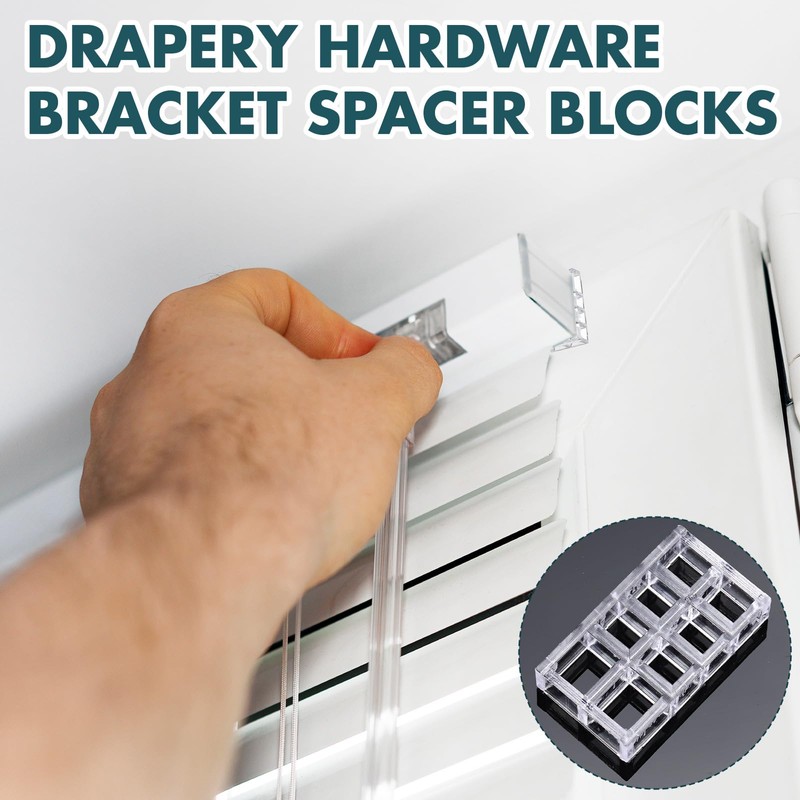 Innconee 8 Pcs Bracket Spacer Blocks Curtain Spacers for Drapes