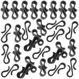 Lumivra 120 Pcs Black Gutter Hooks for Outdoor Lights – Plastic Hooks for Hanging Christmas Lights, String Lights – Reusable Gutter Clips for Holiday Decor