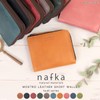 Nafka NFK-72007 Women's Wallet, Genuine Leather, Mostro Leather, Simple, Bi-fold,