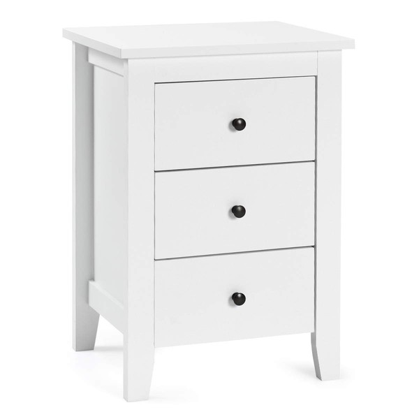 Giantex Nightstand W/ 3 Drawers Large Storage Space, Solid Structure