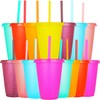 Yisituo 480ml Reusable Plastic Cups, 15 Pack of Kids Tumbler