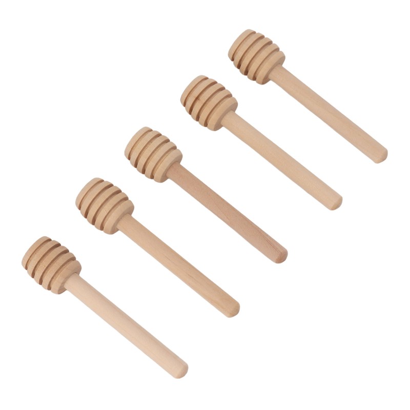 50pcs Honey Dipper Wooden Multipurpose Mini Honey Stirrer Stick for