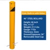 BIGalleons 46" High Pour in Place Steel Bollard Post with