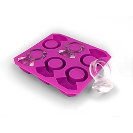 Kikkerland Diamond Ring Silicone Ice Cube Tray