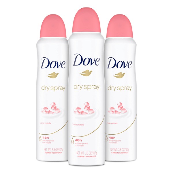 Dove Antiperspirant Deodorant Rose Petals, 3.8 Oz, Pack of 3