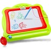 SciencePurchase Green Magnetic Drawing Doodle Board, Tethered Pen Writes in