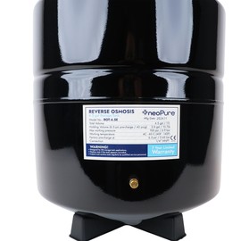Neo-Pure Reverse Osmosis Storage Tank - 4.5 Gallon Black Coated Steel, RO Water Tank, Durable and Resistant for Filtration Systems