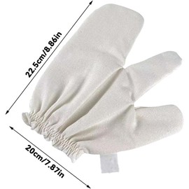 100% Raw Silk Massage Gloves for Ayurvedic and Dry Brushing, Natural Hand Care Gloves for The System, 1 Piece Soft Touch Exfoliating Gloves, Reusable On The Whole Body