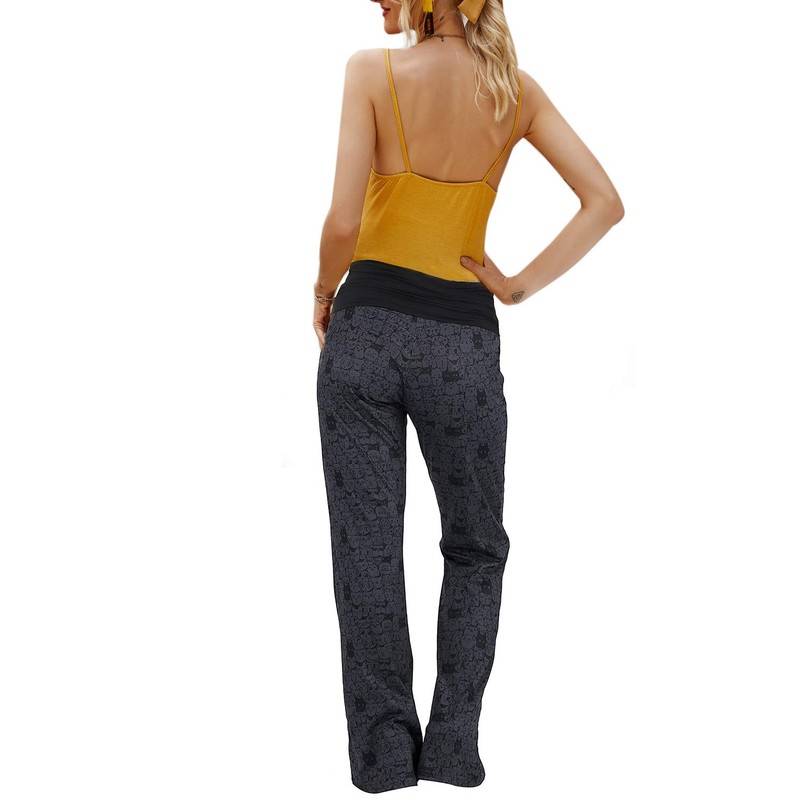 Gracyoga Women's Comfy Pajama Pants Wide Leg Lounge Palazzo Yoga