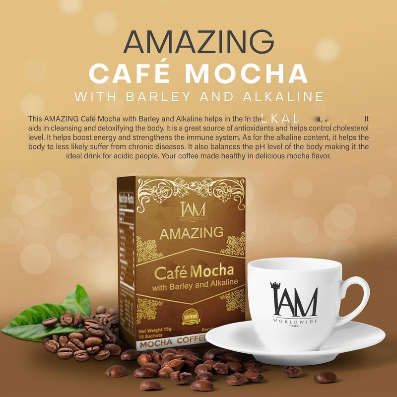 AMAZING CAFE LATTE WITH BARLEY & ALKALINE (CAFE MOCHA)