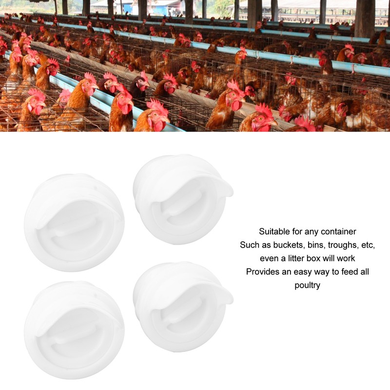 Poultry Feeders Rainproof Reduce Waste Chicken Duck DIY Gravity Feeder