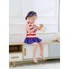 RAISEVERN Toddler Bathing Suit Patriotic Swimsuit Girl Baby Kids Swimwear