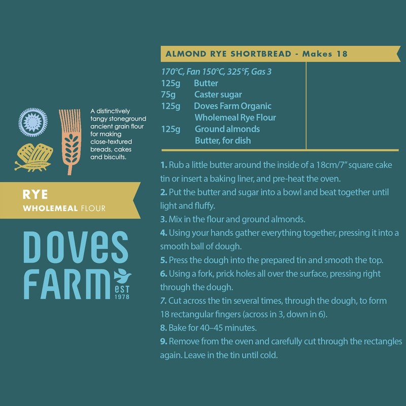 Doves Farm Organic Rye Wholemeal Flour | Stoneground Ancient Grain