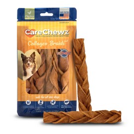Pet Factory CareChewz Collagen 6-7" Skinny Braided Sticks Dog Chew Treats - Chicken Flavor, 5 Count/1 Pack