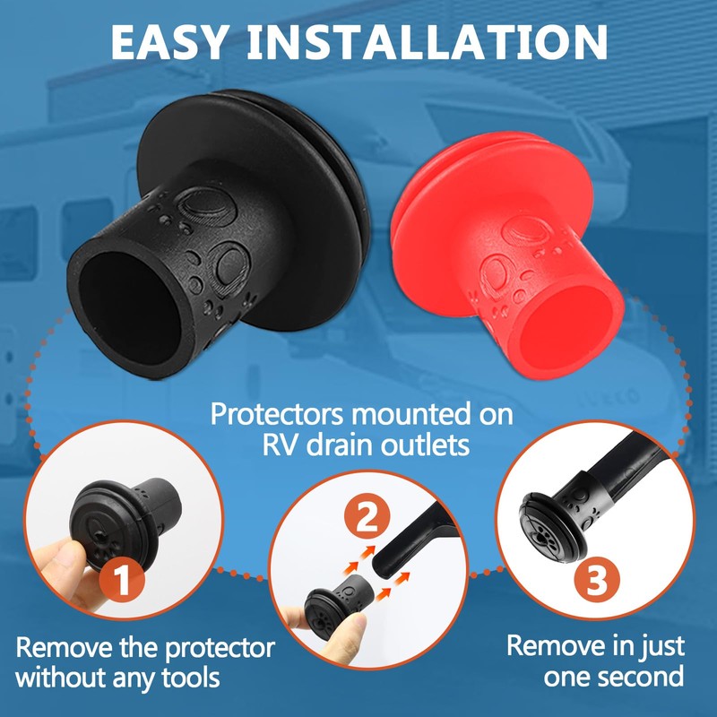 Foycow 8 Pcs RV Gutter Spout Caps - RV Gutter