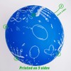 30Pcs Blue Balloons 12In Printed Latex Balloons with "Happy Birthday"for