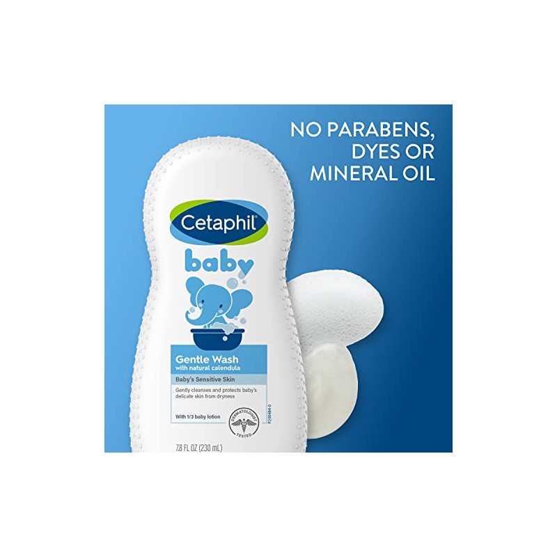 Cetaphil Baby Ultra Moisturizing Wash with Organic Calendula, 7.8 Ounce