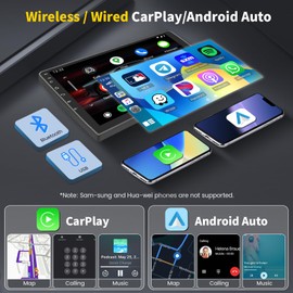 [5G WiFi 2+64G] Hikity Android 15 Car Stereo for Nissan Sentra 2013-2017 Radio with Wireless CarPlay Android Auto Mirror Link, 10.1 Inch Touchscreen Radio Bluetooth GPS HiFi/FM/RDS SWC Backup Cam MIC