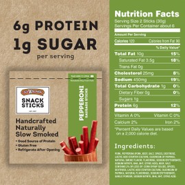 Old Wisconsin Snack Sticks, Pepperoni, 6-Ounce Package