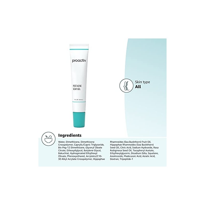 Gel facial para tratamiento de cicatrices de acné