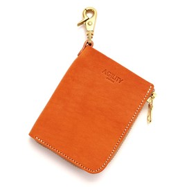 Agility affa "Garde" Key Case, Remote Control Key, 2 Car Holders, Genuine Leather, Card Key, Card Case, Camel