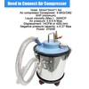 EQCOTWEA Pneumatic Vacuum Cleaner, Stainless Steel Industrial Vacuum Cleaner, 20L