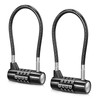 AMIR Long Shackle Combination Lock, 4 Digit Combination Padlock with