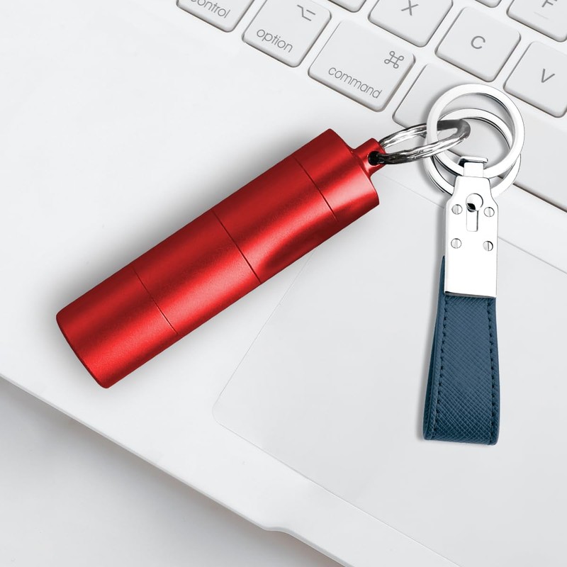 Miss Rui keychain pill holder mini, Portable 3 Compartment Waterproof