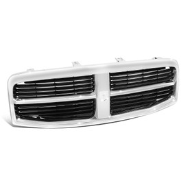 DNA MOTORING OE Style Horizontal Slats Grille Grill, CH1200274, Compatible with 04-06 Dodge Durango, Black, OEM-GR-CH1200274