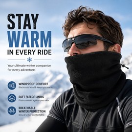 Thermal Neck Gaiter for Cold Weather – Fleece-Lined Windproof Face & Neck Cover for Cycling, Hiking & Winter Outdoor Use