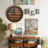 American Flag Rustic Wood Wall Clock Distressed Design Home Decor