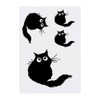 4 x 'Black Cat' Temporary Tattoos - Water Resistant, Skin-Safe,