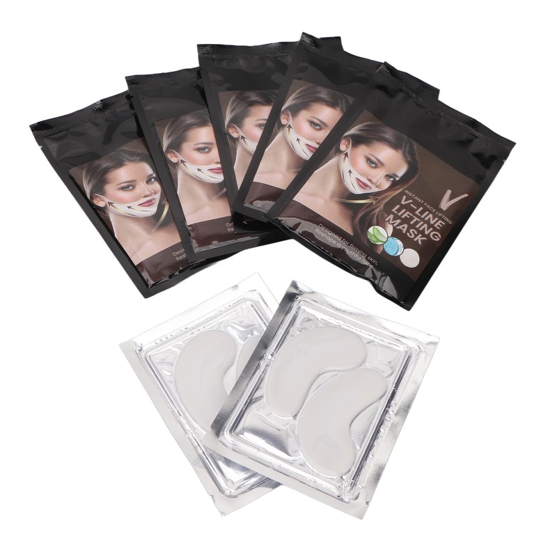 5pcs V Line Lifting Mask 2 Pairs Eye Mask Firm