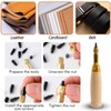 Bestgle Adjustable Leather Hole Punch Tool, Automatic Wood Handle Screw